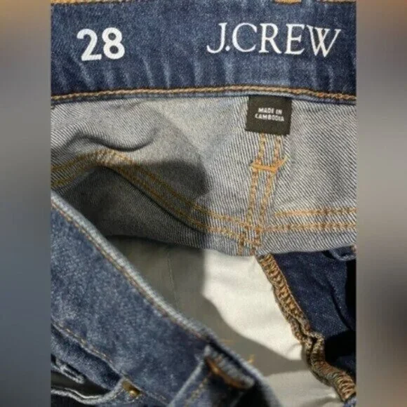 J.Crew High Rise Contemporary Wide Leg Stretch Mod Dark Jean Trouser - Picture 4 of 8